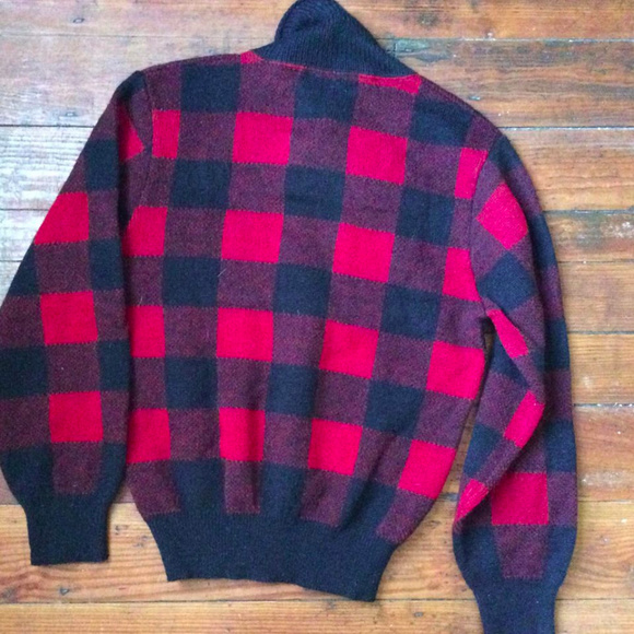 VTG Pendleton Red Plaid Pullover Sweater M - Picture 2 of 7